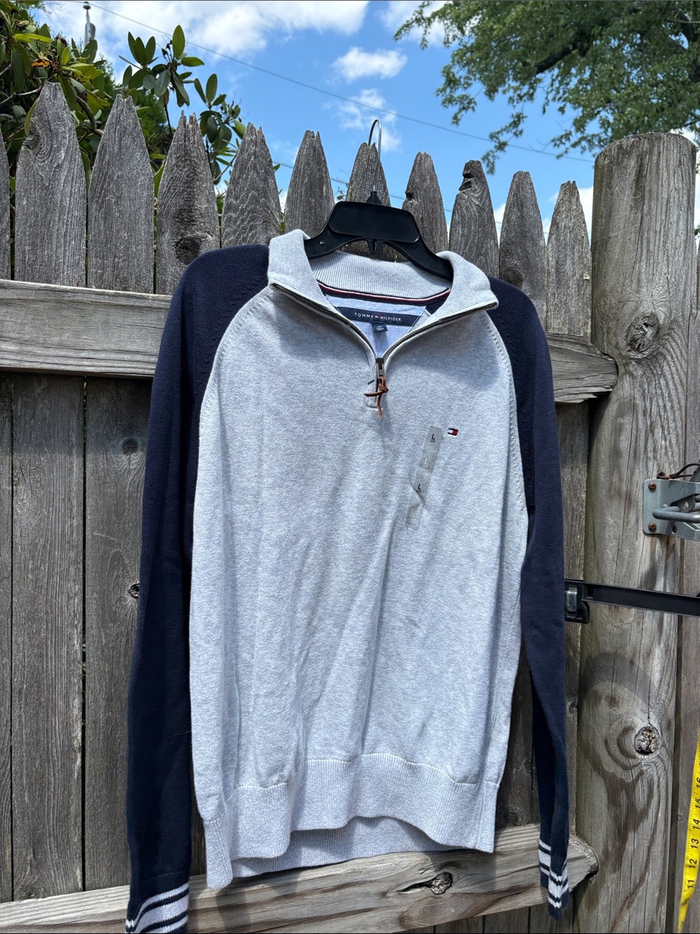 Tommy Hilfiger large cotton 1/4 neck. NWOT!